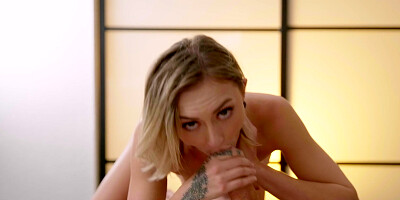 Passionate fuck and creampie for babe Chloe Temple