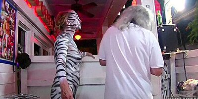 Beautiful Street Flashers Fantasy Fest And Wet T Contest At Cowboy Bills