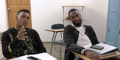 Busty teacher fucked by black students