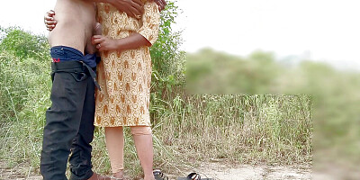 A village girl fucking hard in her wet pussy with his ex boyfriend in the forest area