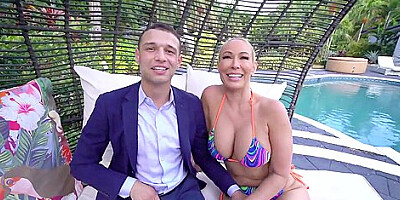 Busty Milf With Young Guy - Mellanie Monroe