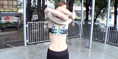 JAV public nudity extreme outdoor exposure Subtitled