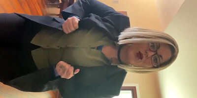 Big-Boobed blondie Supergirl is getting on all fours on the floor while blowing rod and hoping a facial cumshot jizz shot