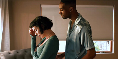 Olive Glass getting fucked in a hot threesome