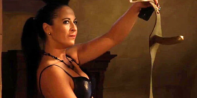 Arched Over Sapphic Teenies Tough Drilled With Belt Dick