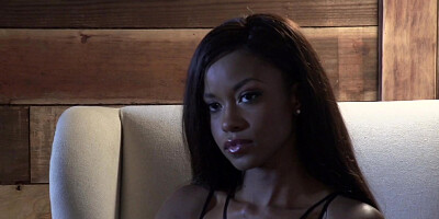 Sexy ebony Jezabel Vessir gets lots of cum on her face