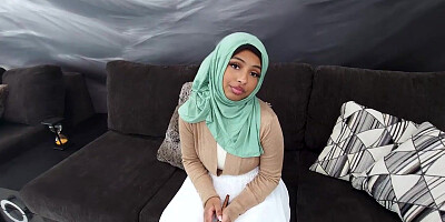 Allen teaches Hadiya how to give proper blowjobs
