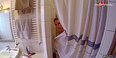 MyDirtyHobby - Blonde gets fucked in the bathroom