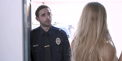 Excited MILF lures naive police officer into awesome affair