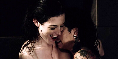 Joanna Angel and Stoya dare to fuck each other in shower