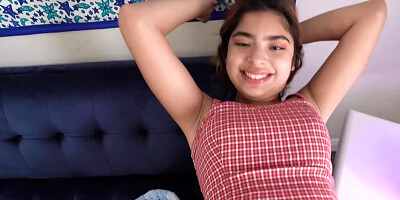 Charming girl Hazel Heart sucks hard cock and balls in POV-style scene