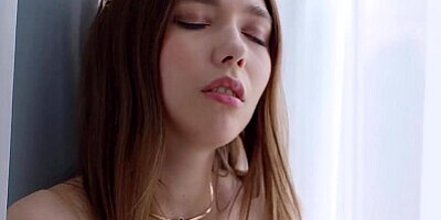 WOWGIRLS Beautiful girl Mila Azul taking off her tight dress and masturbating