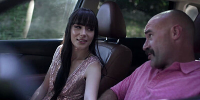 DILF Charles Dera anal fucked tiny Emma Jade outdoor