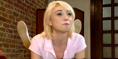 Small Blond Anal Invasion Group-Fucked in Restraint Bondage