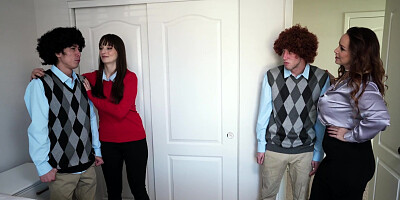 Hot busty stepmoms Bella Rossi and Lexi Luna have some fun with stepsons