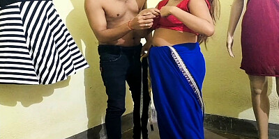Indian sister-in-law came to tailor blouse and started