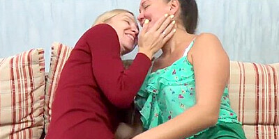 Lesbian dancing and kissing