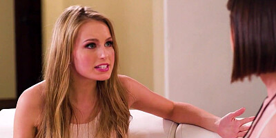 Blonde teen licks her latina coach pussy