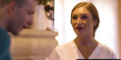 ADULT TIME - Sneaky GF Skylar Snow Replaces Usual Masseuse To Give Birthday BF Slippery Sex Massage!