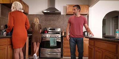 Stepdaughter Riley Star seducing her stepdad