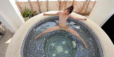 Petite Asian teen showing off hot body