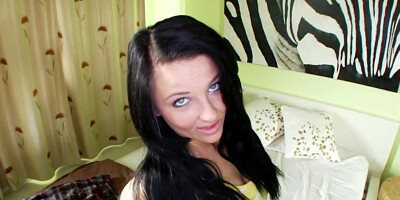 Petite girl likes big, chocolate dick