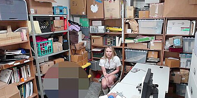 Alyssa Cole - Security Guy Fucking Young Blonde From Behind In The Back Office