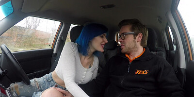 Student Alexxa Vice anally fucked in the car