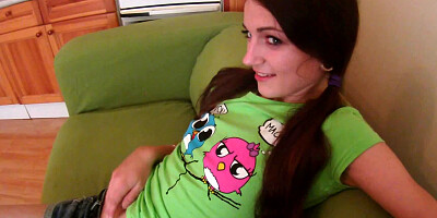 Tight bodied teen girl is having sex for the camera