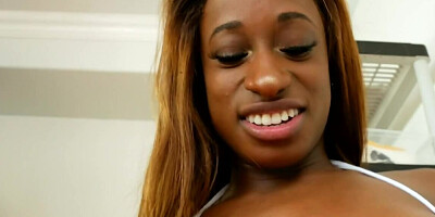 White guy has to fuck the Ebony stepsister to keep her mouth shut