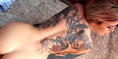 Inked nympho Marica Chanelle gets fucked on the floor