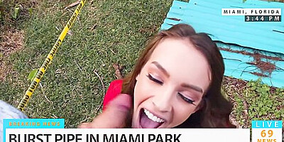 Beautiful Reporter Rides Interviewees Big Cock With Charity Crawford
