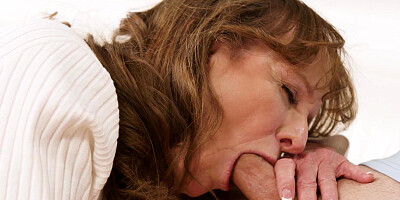 Naughty granny swallowed guys big cock