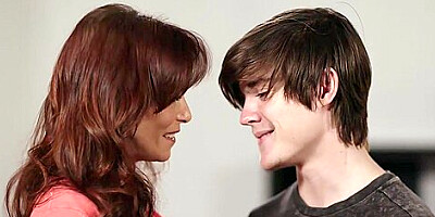 Mature Step mother Showed The Guy Boobs And Fucked Him With Slits