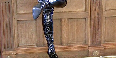 Uniform Latex Babe Olivias Fetishwear And Long Rubber Boots Kink Of Beautiful
