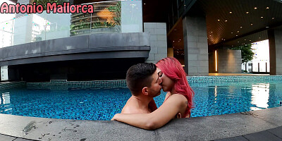 Fucking a Hot Thai Redhead Slut Picked up by the Swimming Pool - Hunny Bunny