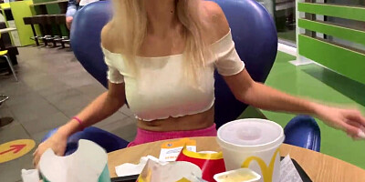 TASTEY b. EJACULATION MANAGE IN PUBLIC. ELEVATOR,STREET,MCDONALD'S. PEOPLE IN SHOCK