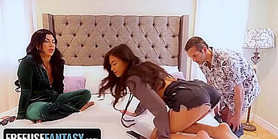 Maya Woulfe And Jordan Maxx - Stepdaughter Celebrates With Her Taboo Step Family Foursome