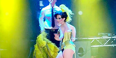 Burlesque Strip SHOW 346 Miss Indigo Blue Nude Green