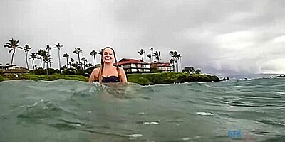 Scarlett Sage In Scarlett Glows At The Beach