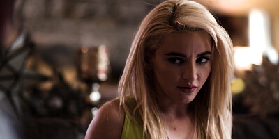 Reluctant blondie has to fuck a big cock