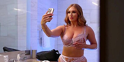 Busty Porn Star Skylar Snow Has Fan Worship Her Big Tits
