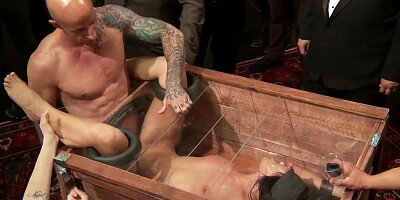 Tramp boxed and porked in public