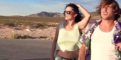 Katrina Jade - Darkhaired Babe Hitchhiker Nailed In Motel