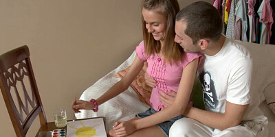 Cutie seduced into taking dick in her wet teen pussy