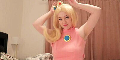 Stripping and fucking you in my peach cosplay