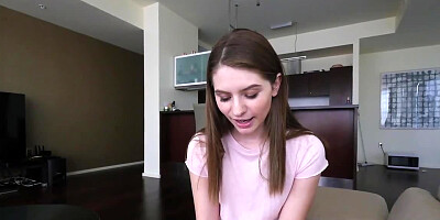 Cock hungry sweetie sucking a delicious dong in POV