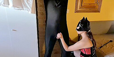 Cruel Femdom Mistress Whips and Denies Tied Up Slave For Her Fun And Pleasure