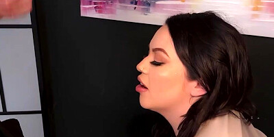 Chesty, Chinese dark haired is bellowing while playing her moist vagina in front of the camera