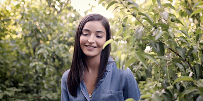 Young Latina Emily Willis and Gianna Dior have outdoor lesbian sex